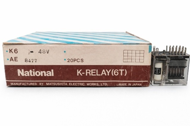 national-k-relay-6t-relè-industriale-48v-made-in-japan-lotto-20-pz-nos